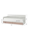Зефир № 900.4  NEW (Кровать-тахта ,ФУР.)  (дуб эльза/ мокко)