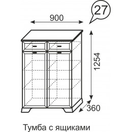 Тумба с ящиком Венеция №27 Бодега светлый