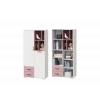 Шкаф для белья и книг с 2мя ящ. и дв.(870) "Лило" (анкор св/белый/пепельная роза)