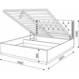 Тиффани (спальня) М25 Кровать 1,6 с ПМ