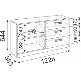 Волкер (подростковая) М12 ТВ - тумба