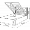 Тиффани (спальня) М27 Кровать 1,2 с ПМ
