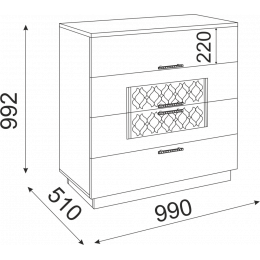 Тиффани (спальня) М23 Комод