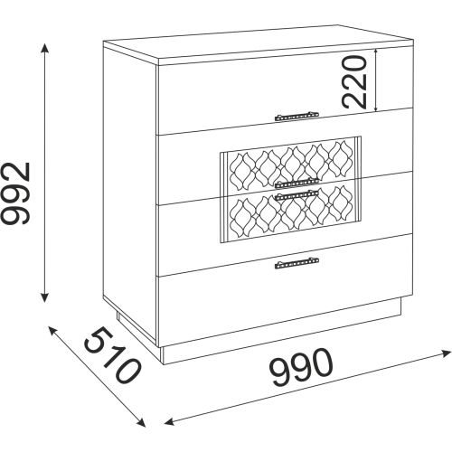 Тиффани (спальня) М23 Комод